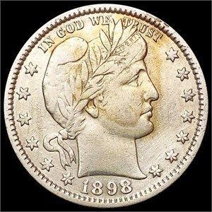 1898 Barber Quarter CLOSELY UNCIRCULATED