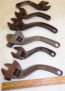 (6) Offset Adjustable Wrenches - Fordson & More
