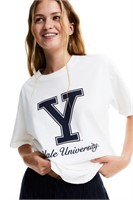 H&M- Yale University Oversized printed T-shirt XS