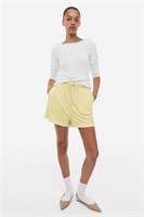 H&M- Terry Shorts (Light yellow) - M