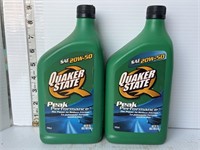 2 bottles of Quaker State motor oil