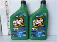 2 bottles of Quaker State motor oil