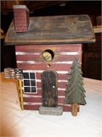Wood Americana Bird House 14"