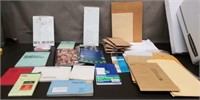 Box Note Pads, Envelopes, Receipt Books