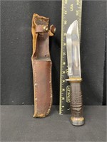 WWII Era Cattaraugus Fixed Blade Knife w/ Sheath