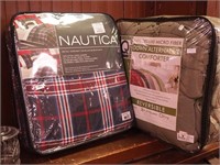 Nautica full/queen quilt, red, white and blue