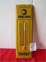 41/2" X14" CARGILL SEEDS METAL THERMOMETER