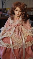 12" Wide by 13.5" Tall Porcelain "Pillow" Doll.