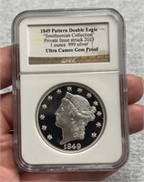 NGC Smithsonian Collection 1849 .999 Silver UC