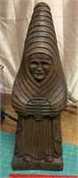 Carved wood statue