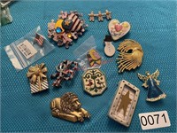 Pin and Brooch Lot  (upstairs Living Room)