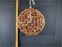 Beaded hanging ball light