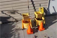 (2) Mop Buckets and Large Broom