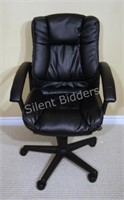 Leatherette Swivel Adjustable Black Office Chair
