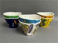 Six Studio Ceramic Bowls, Signed Helen Cloney