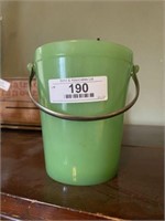 Green Glass Ice Bucket
