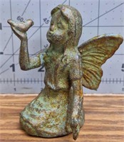 Cast iron angel figurine