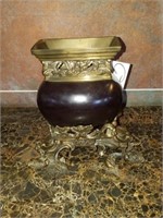 Leaf Pattern Bronze Vase