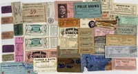 COLLECTION OF OLD CIRCUS TICKETS - PASSES