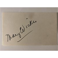 Mary Wickes signature cut