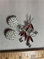 Beajewels earrings and pin