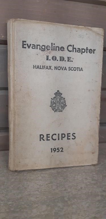 Evangelne Chapter I.O.D.E. 1952 Recipe book