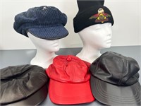 Men's Vintage Hats - Leather Wool Corduroy
