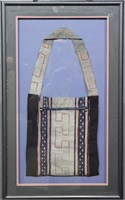 Framed Chinese Minority Miao Textile Satchel