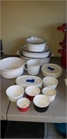 13 pieces bowls, some are corningware,