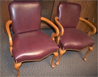 BURGANDY LEATHER GUEST CHAIRS