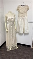 (2) vintage ladies dresses. Both small sizes.