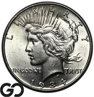 1934 Peace Dollar, Choice BU++/Near Gem BU