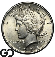 1925 Peace Dollar, Near Gem BU++/Gem BU