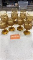 Libbey Amber Wine Glasses