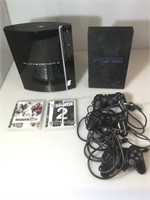 PS3 w/ power cord, games, tested powers on and