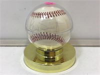 Autographed baseball faded