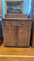 ANTIQUE SOFTWOOD DOVETAILED JELLY CUPBOARD