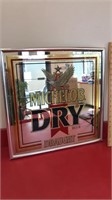 Michelob Dry beer -Bar mirror-approx 19” x 19