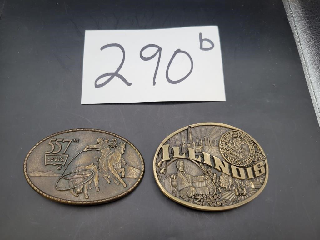 Belt Buckles-Levis, and Illinois