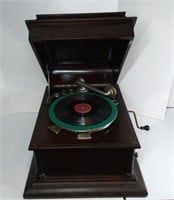 Works! Antique Crank Record Player
