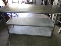 SS 60" WorK Table w/ Undercounter Shelf