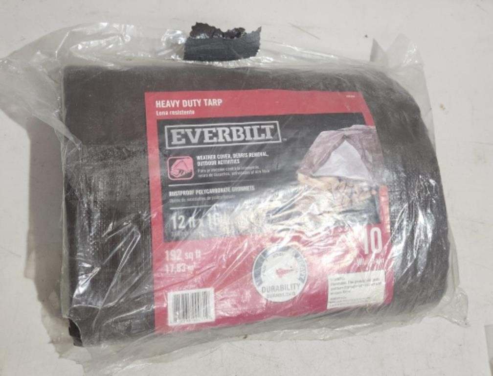 New in Package 12×16 10mil Tarp, Brown/Silver