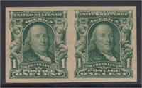 US Stamps #314 Mint NH Pair, perfectly balanced