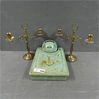 Detecto Bathroom Scale - Brass Candlesticks