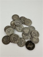Selection of Barber Dimes