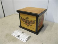 CLARENCE A. WELLS, DECORATIVE WOODEN BOX