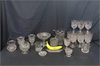 21 EAPG England Pineapple Glass Goblets+