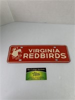 Vintage Virginia Redbirds Metal Decor