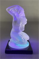 Lalique Crystal Floreal Nude Lady Figurine