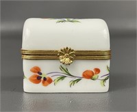 Tiffany & Co. Limoges Poppies Trinket Box *France